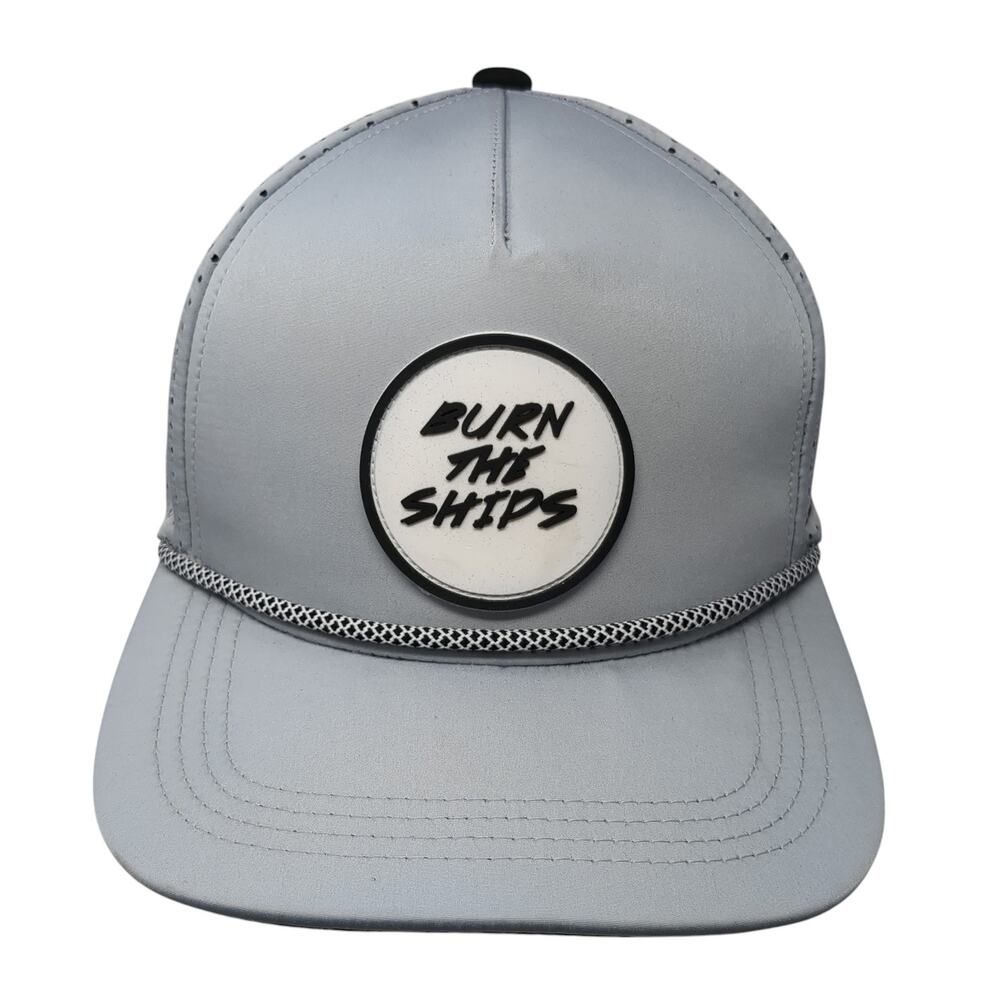 You Know Snapback Mesh Back Trucker Hat Gray Burn The Ships 100% Polyester